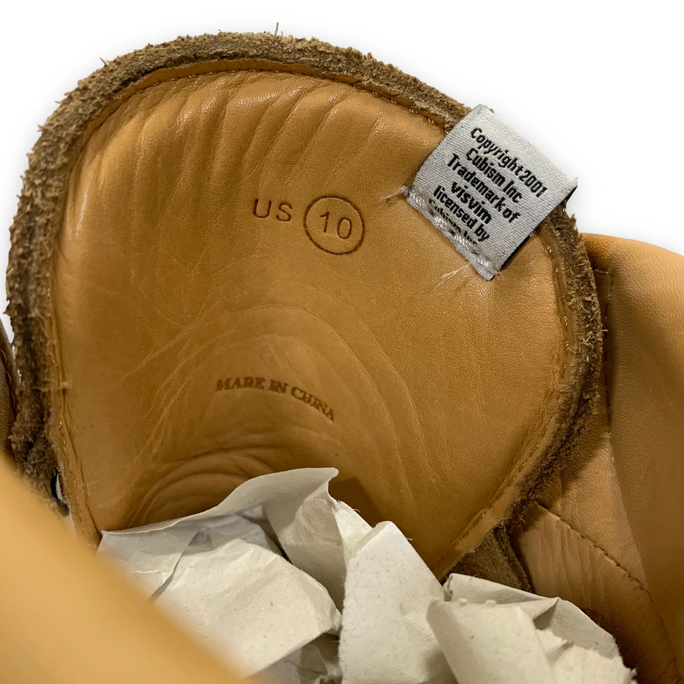 [10] Visvim Whymper Boots Folk Suede Brown