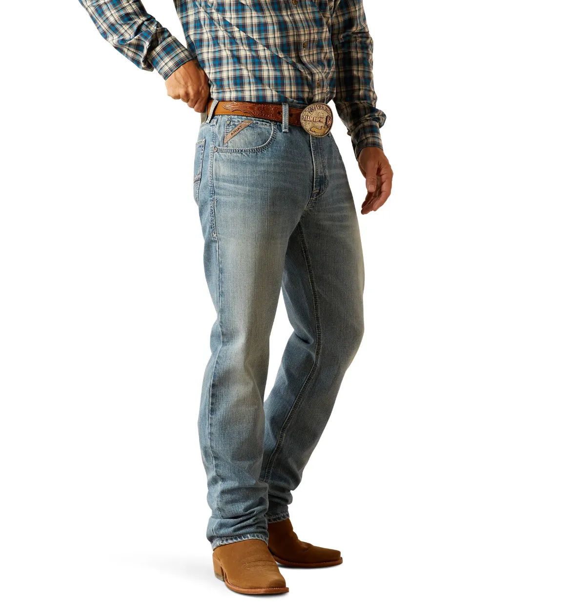 10053546 Ariat Men's M1 Vintage Straight Kelvin Toby 36'Leg