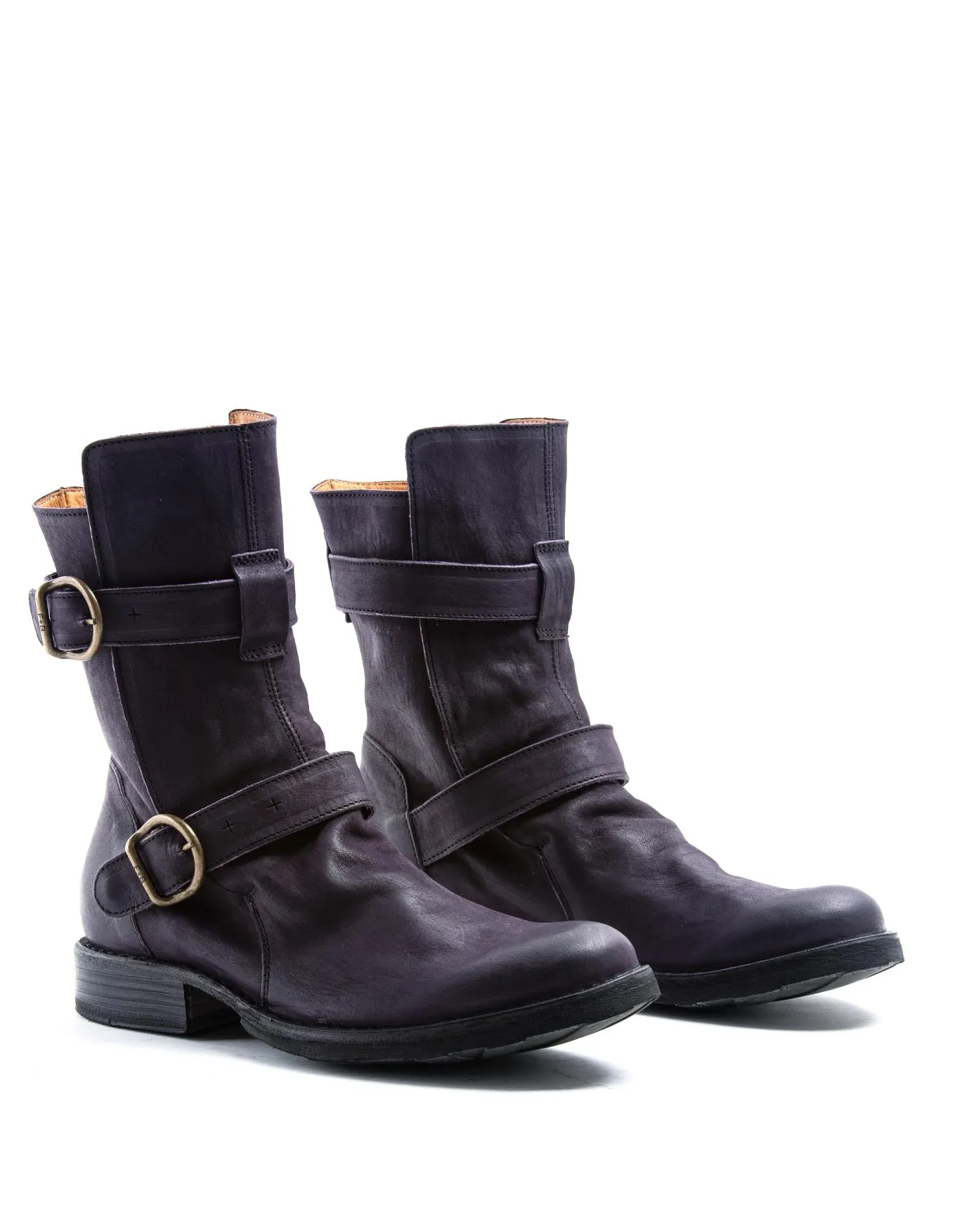 713 Purple Leather Boots