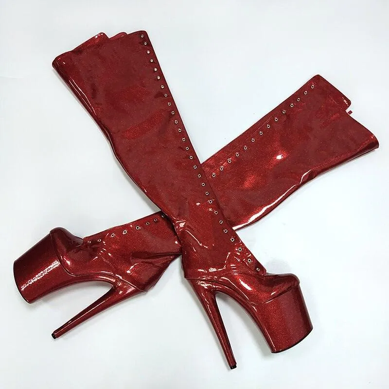 8-Inch Heels Platform Over-The-Knee Boots