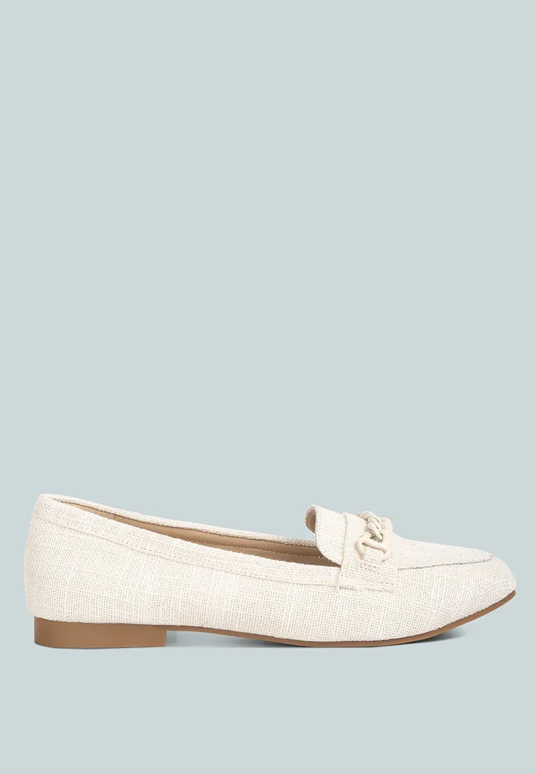 Abeera Chain Embellished Loafers By Ruw