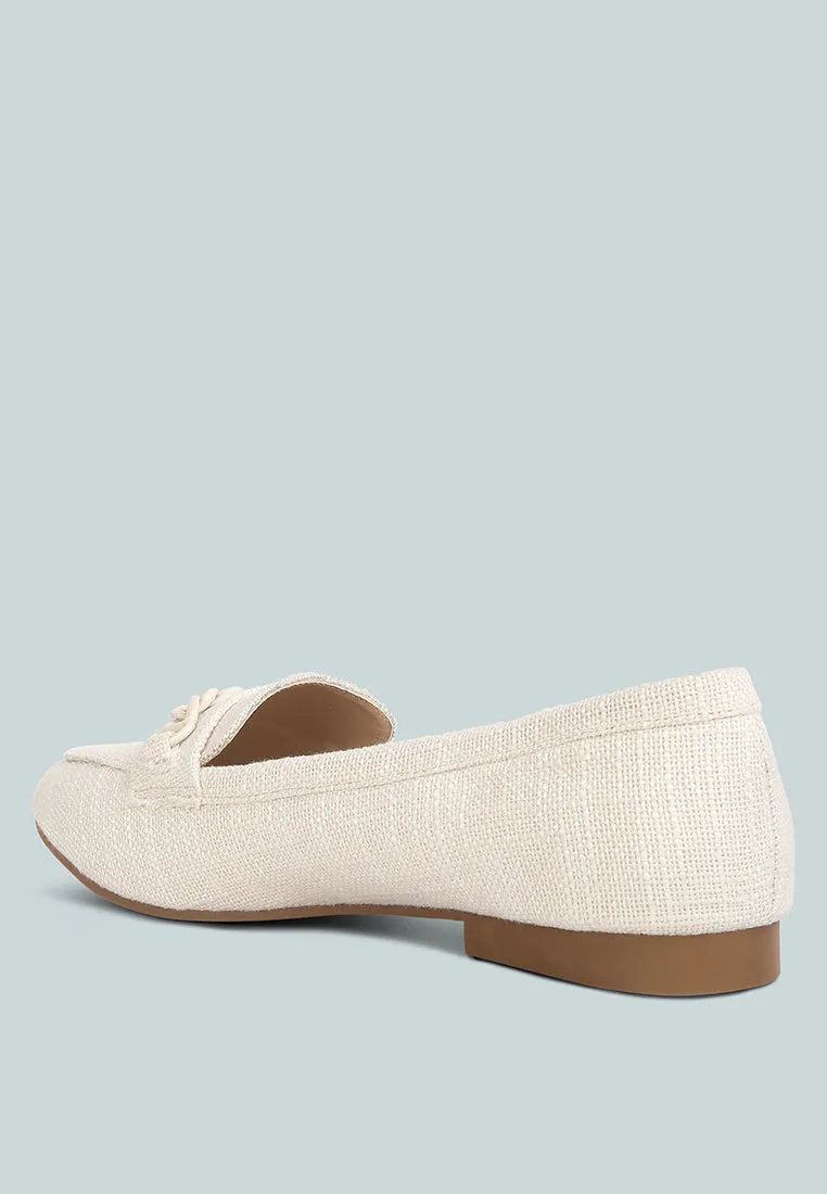 Abeera Chain Embellished Loafers By Ruw
