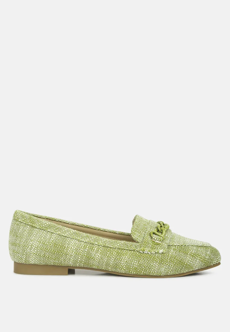Abeera Chain Embellished Loafers By Ruw