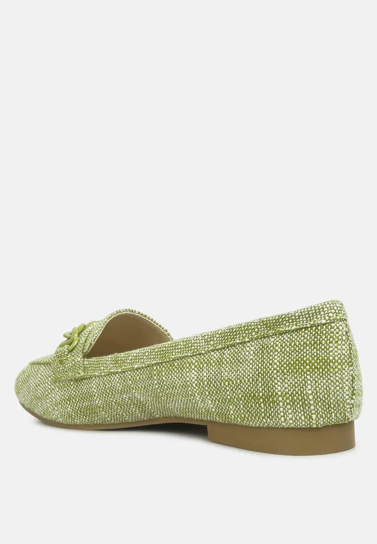Abeera Chain Embellished Loafers By Ruw