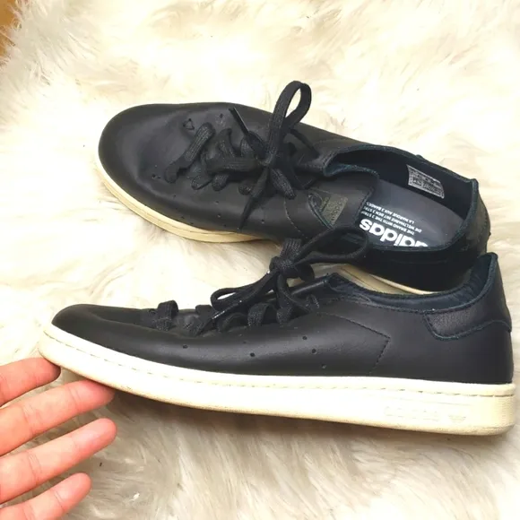 Adidas AQ4788  Stan Smith Leather Sock Sneakers, Core Black 7