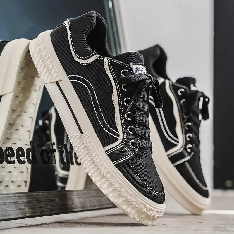 ADVBRIDGE  -  Comfortable Sneakers for Men Canvas Non-slip Comfortable School Sneakers for Boys Casual Sneakers for Men Large Size Shoes