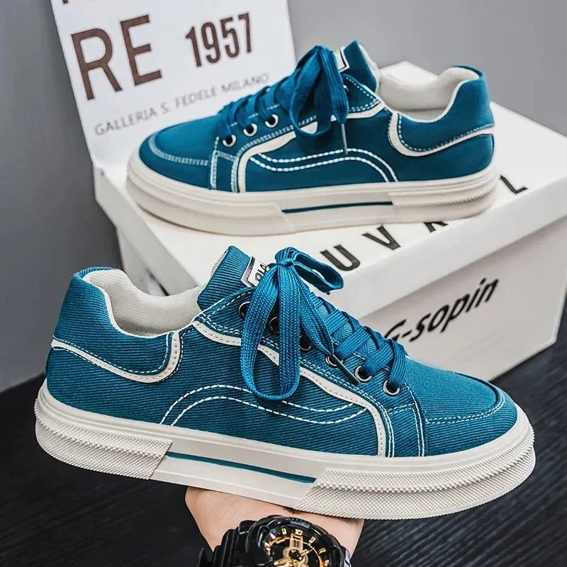 ADVBRIDGE  -  Comfortable Sneakers for Men Canvas Non-slip Comfortable School Sneakers for Boys Casual Sneakers for Men Large Size Shoes