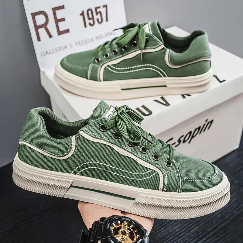 ADVBRIDGE  -  Comfortable Sneakers for Men Canvas Non-slip Comfortable School Sneakers for Boys Casual Sneakers for Men Large Size Shoes