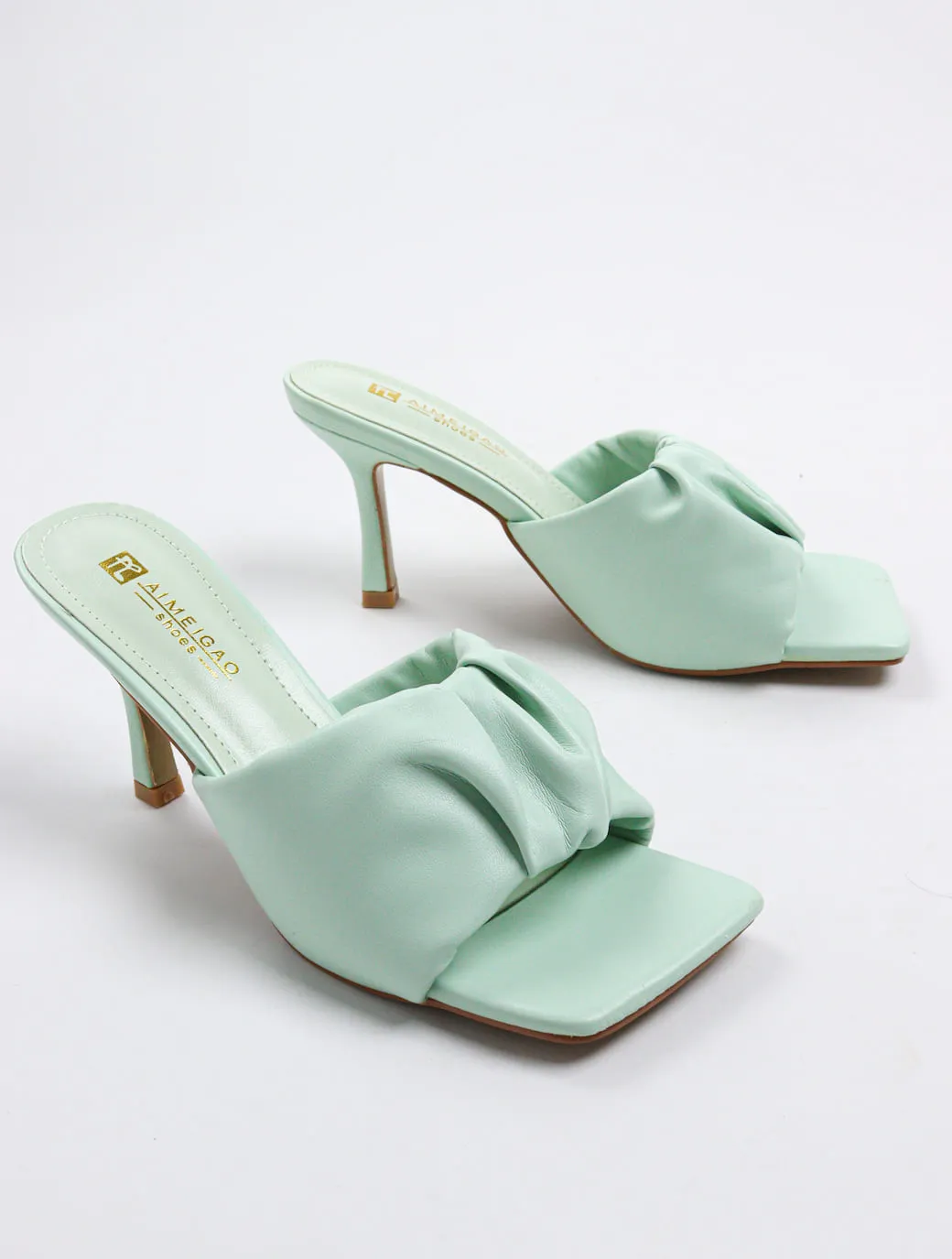 Aimeigao - Women's Scrunchie Stiletto Heels