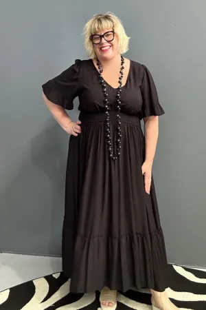 'AMBER' Maxi Dress - Black