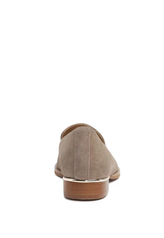 Anna Leather Loafers - Slip-On, Pointed Toe Design