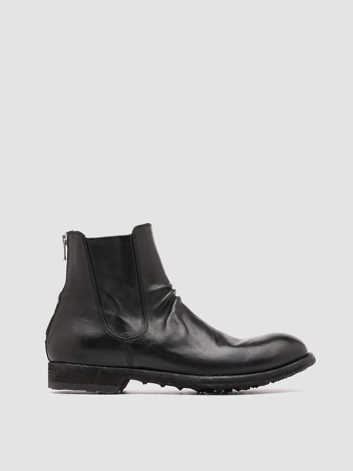 ARBUS 021 - Black Leather Zip Boots