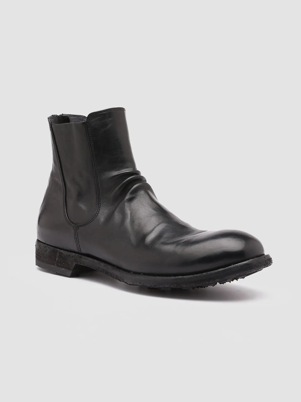 ARBUS 021 - Black Leather Zip Boots