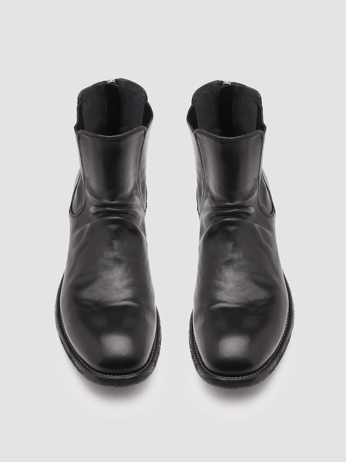 ARBUS 021 - Black Leather Zip Boots