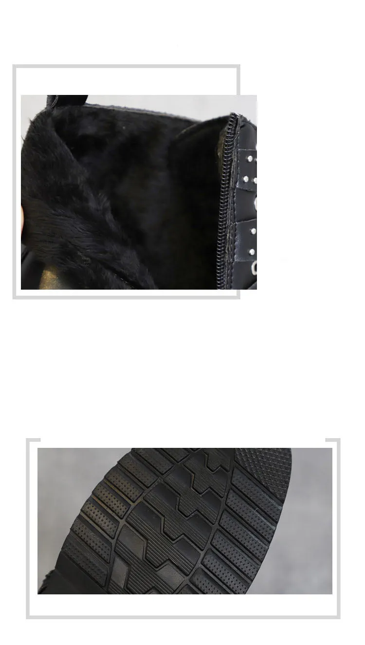 Autumn and Winter Large Size Retro Comfortable Flat with Low Tube Women's Boots Martin Boots