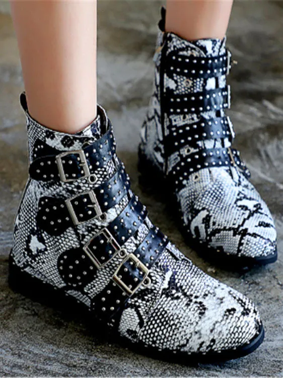 Autumn and Winter Large Size Retro Comfortable Flat with Low Tube Women's Boots Martin Boots