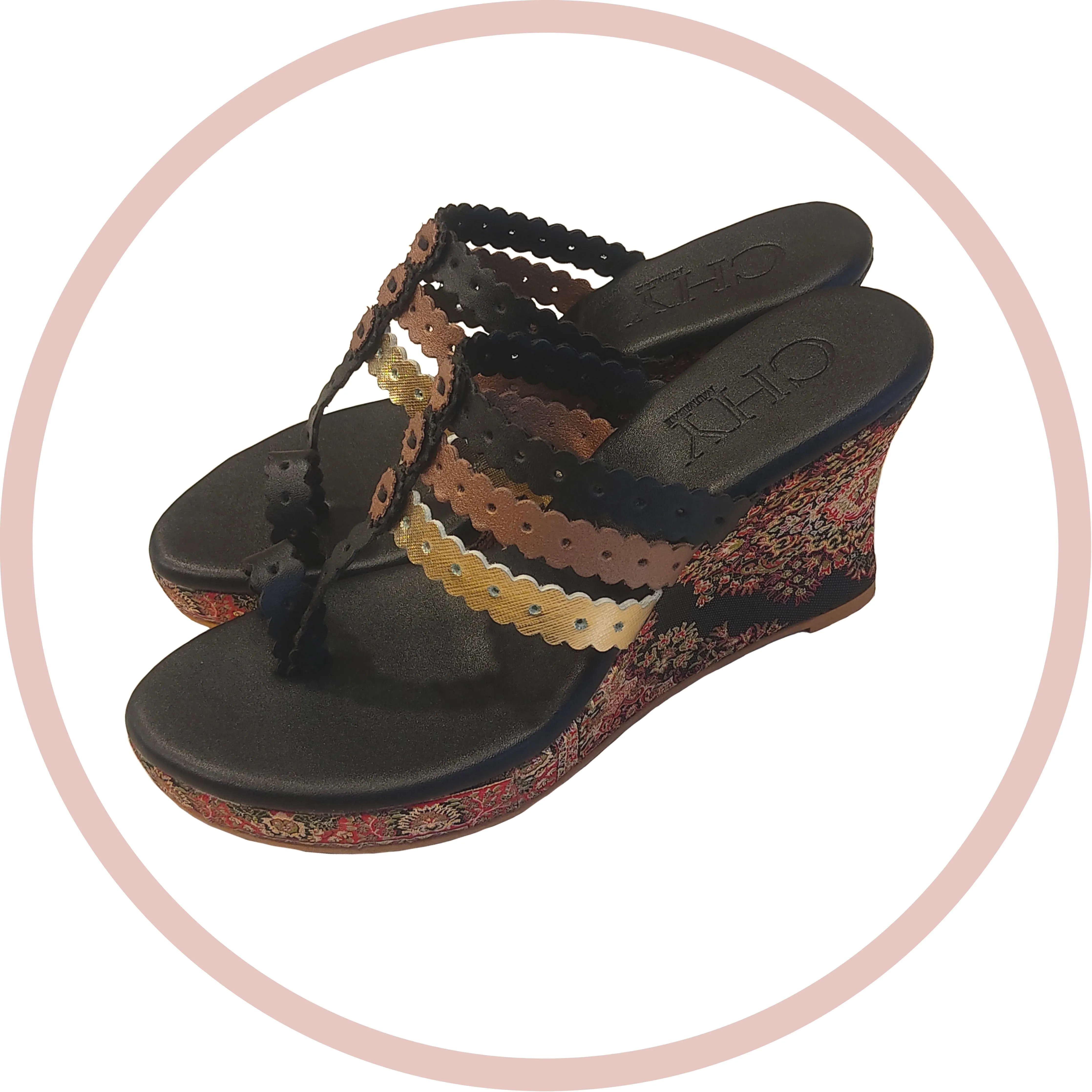 AYLA KOLHAPURI BLACK