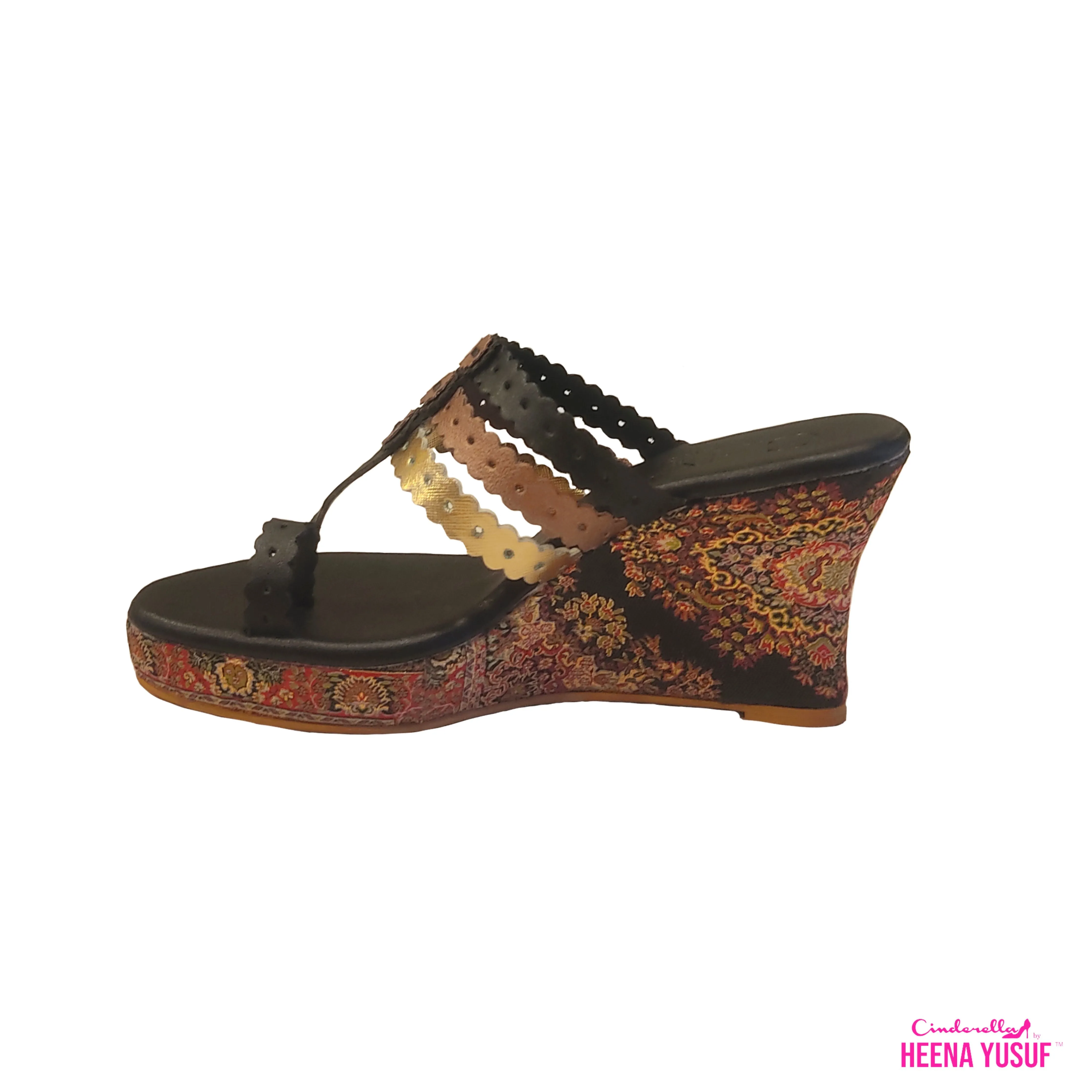 AYLA KOLHAPURI BLACK