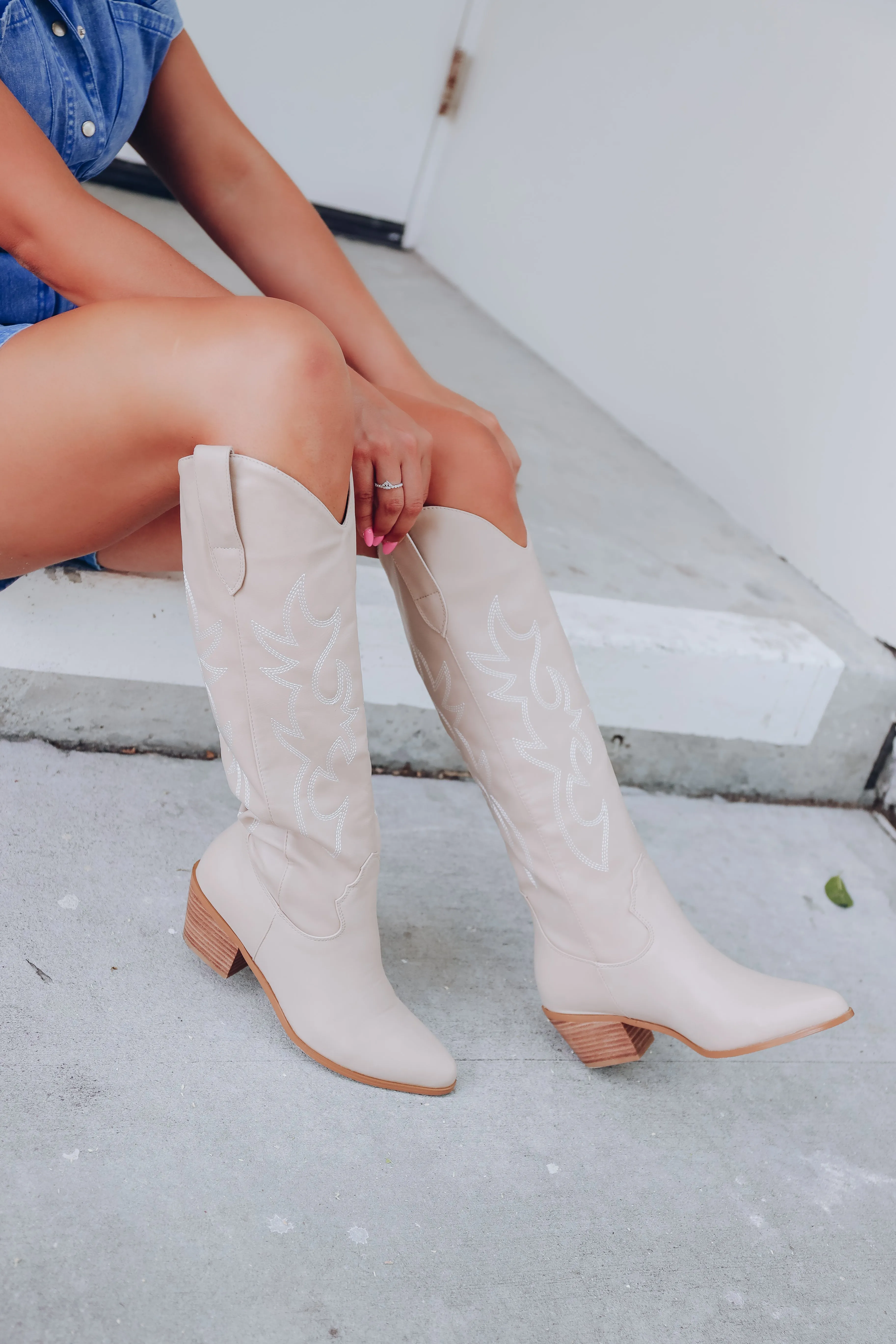 Ballerini Western Boots by Billini - Taupe