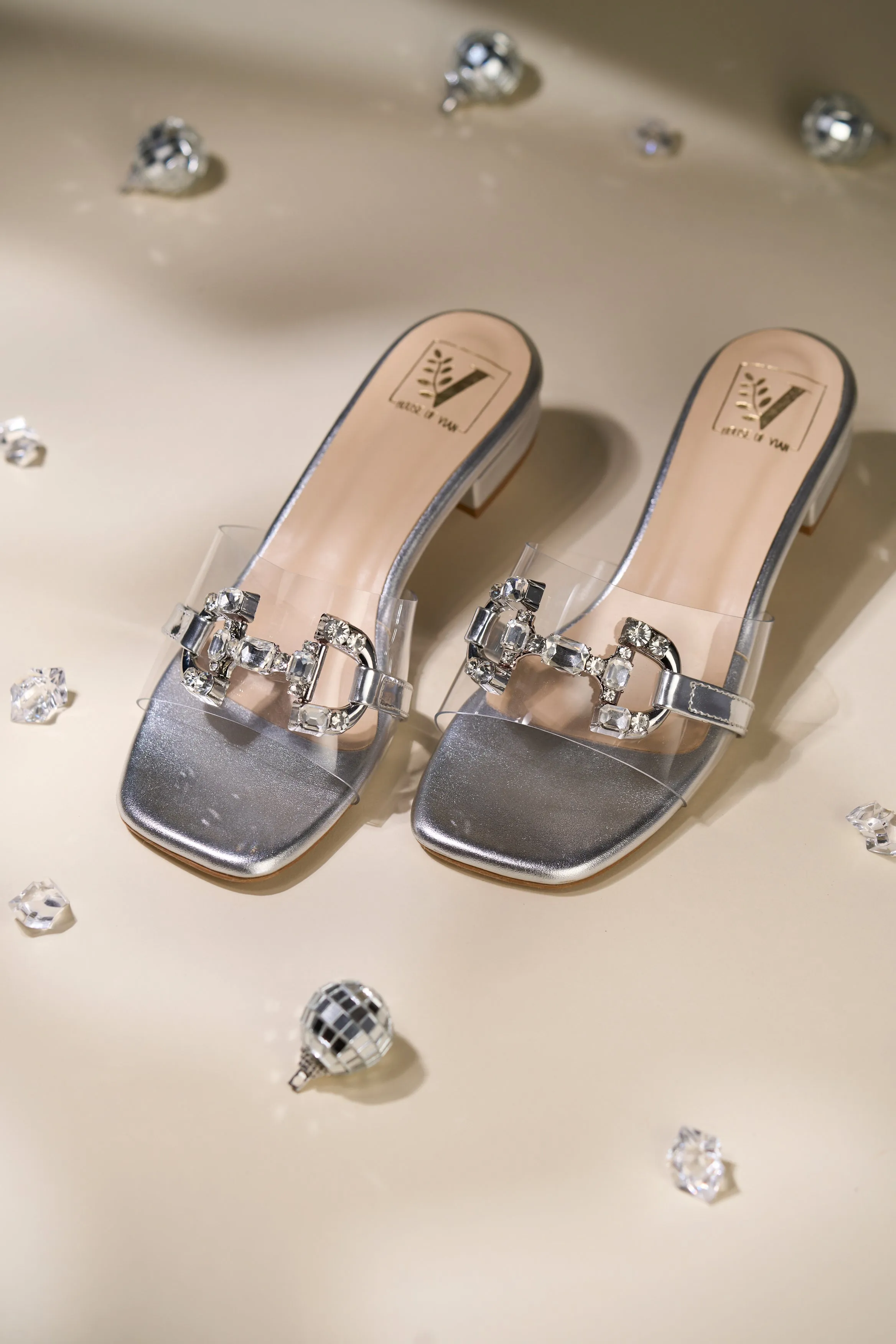 Bianca Silver Heels