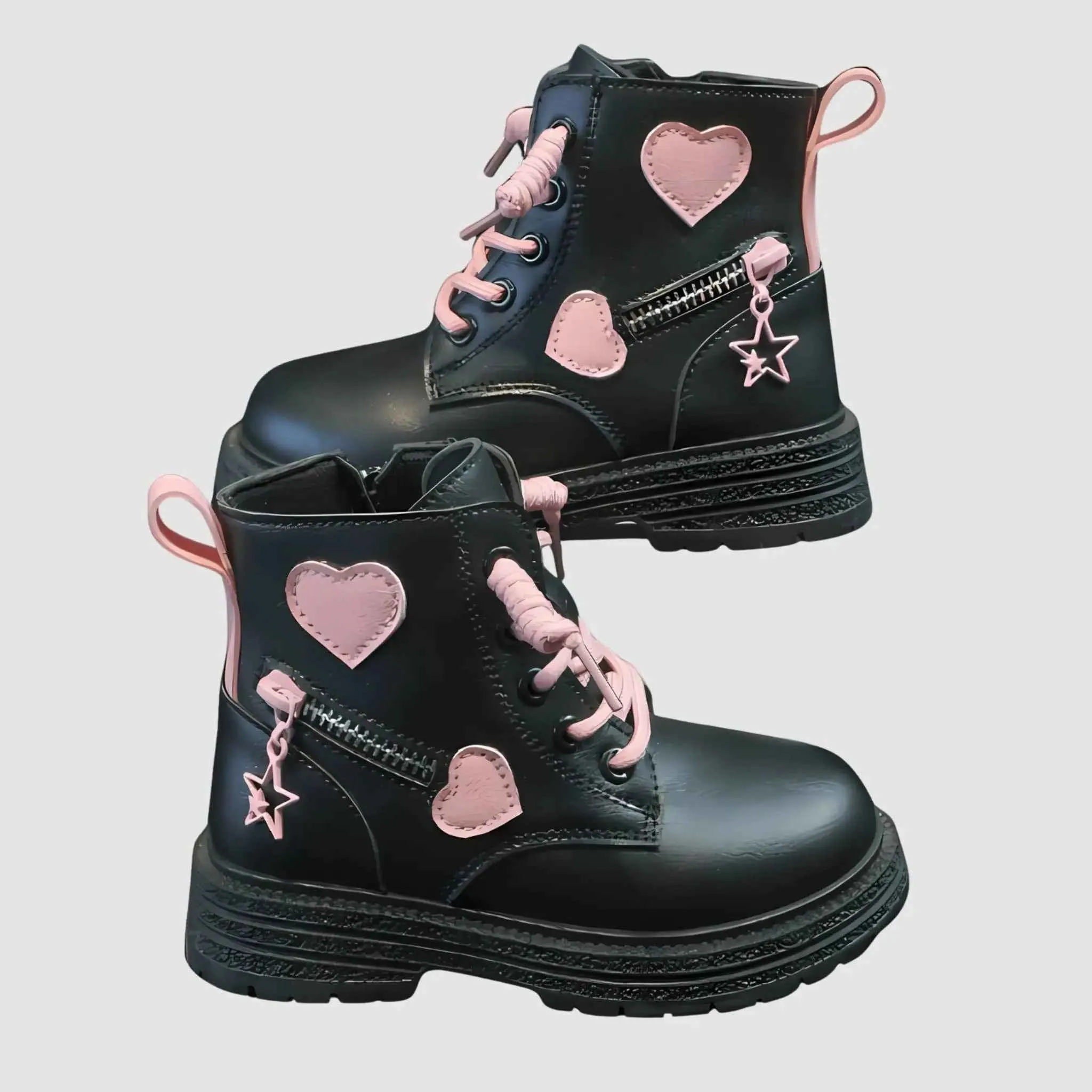 Black Edition Heart Stride Boots
