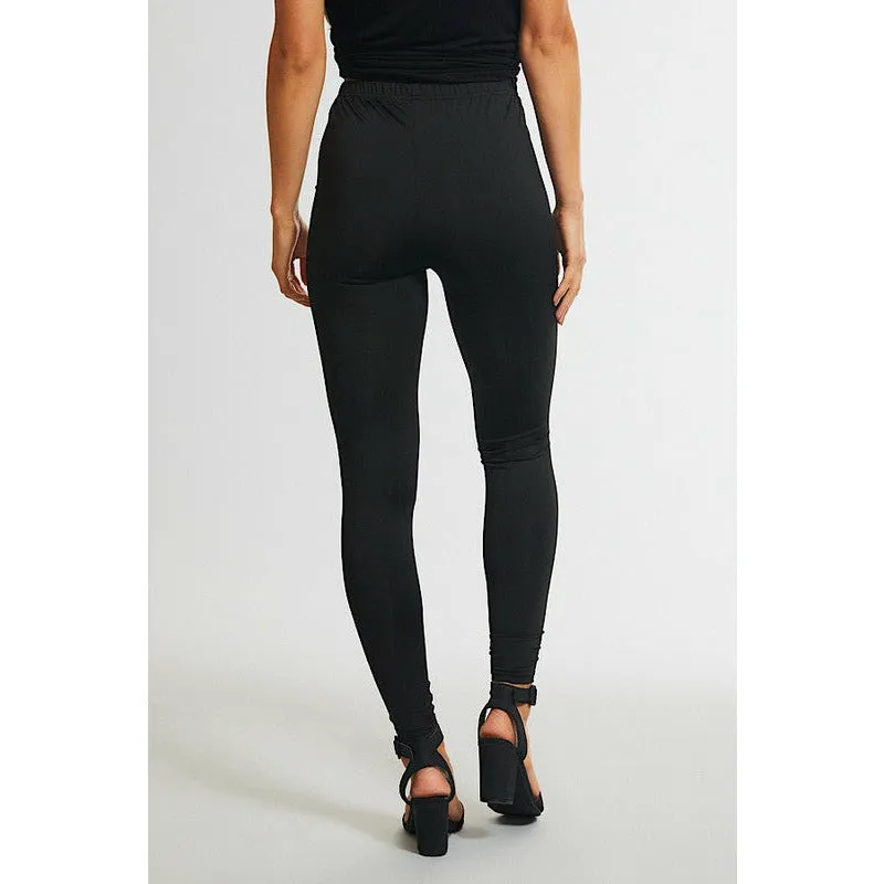 Black Hollow Out Leggings