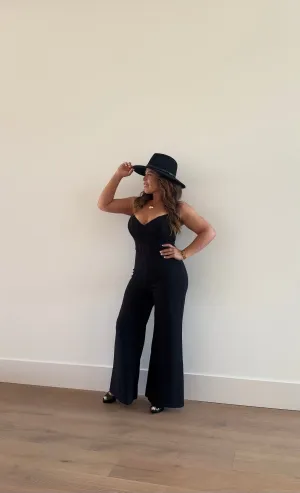 Black Luxe Corset Jumpsuit