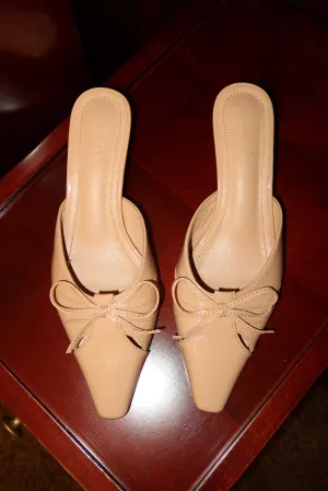 Blair Kitten Heels in Almond