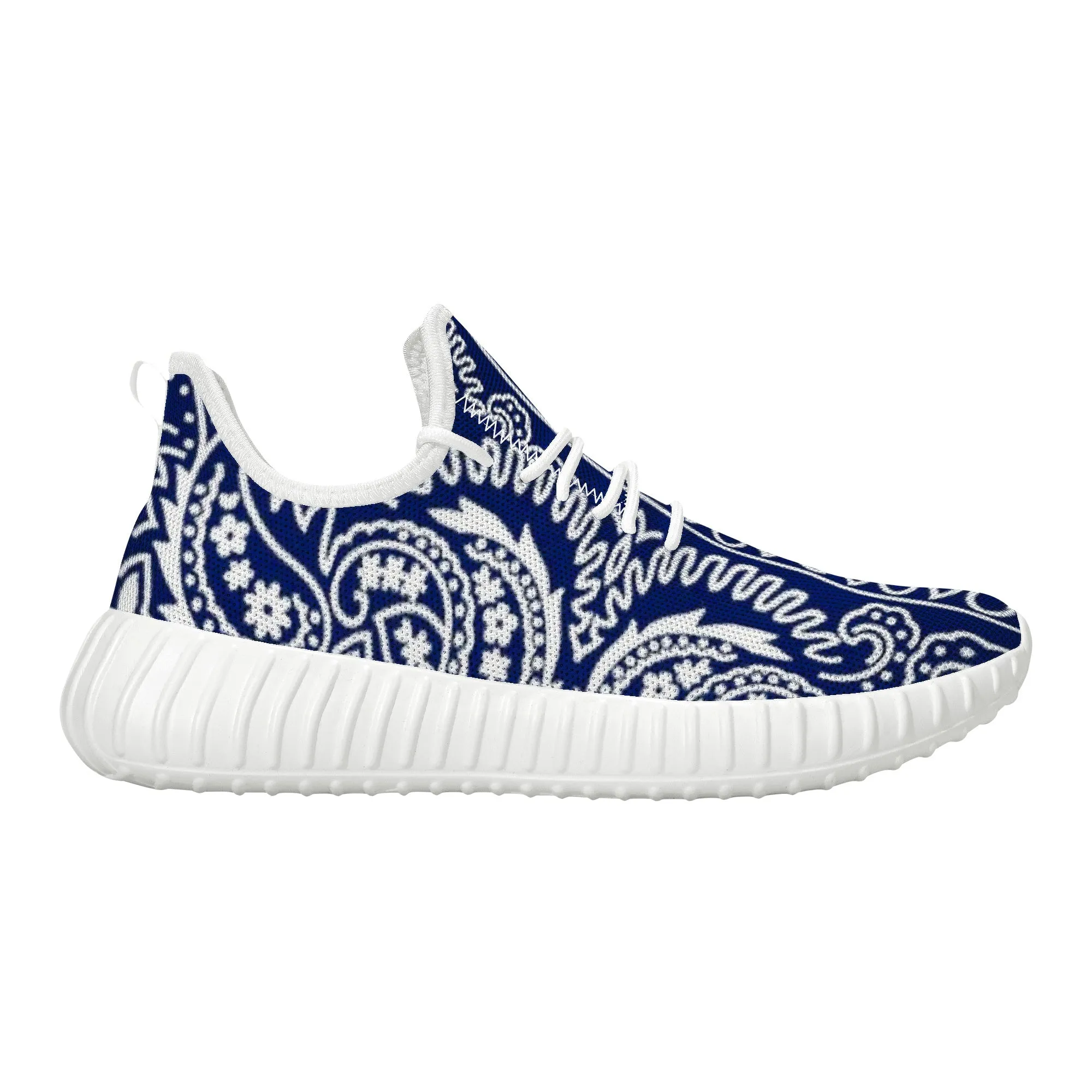 Blue Crip Bandana Yeezy Inspired Sneakers
