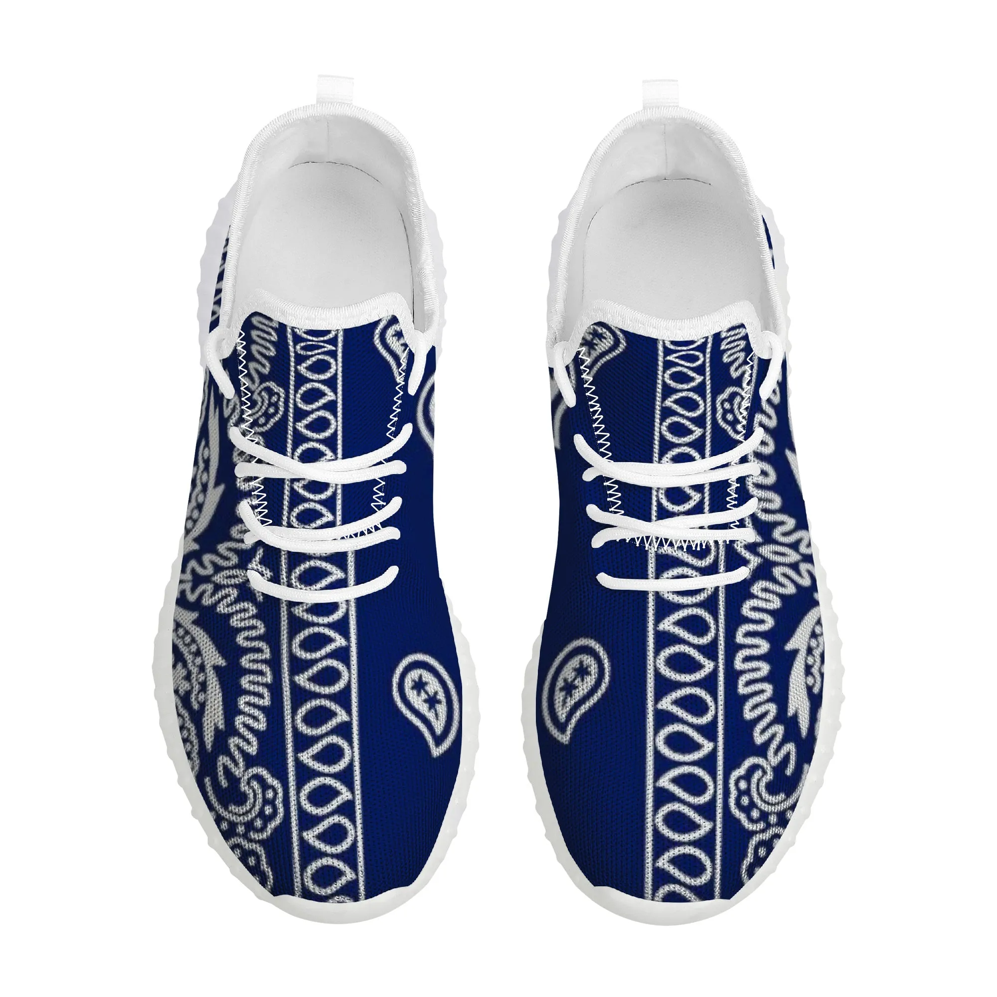 Blue Crip Bandana Yeezy Inspired Sneakers