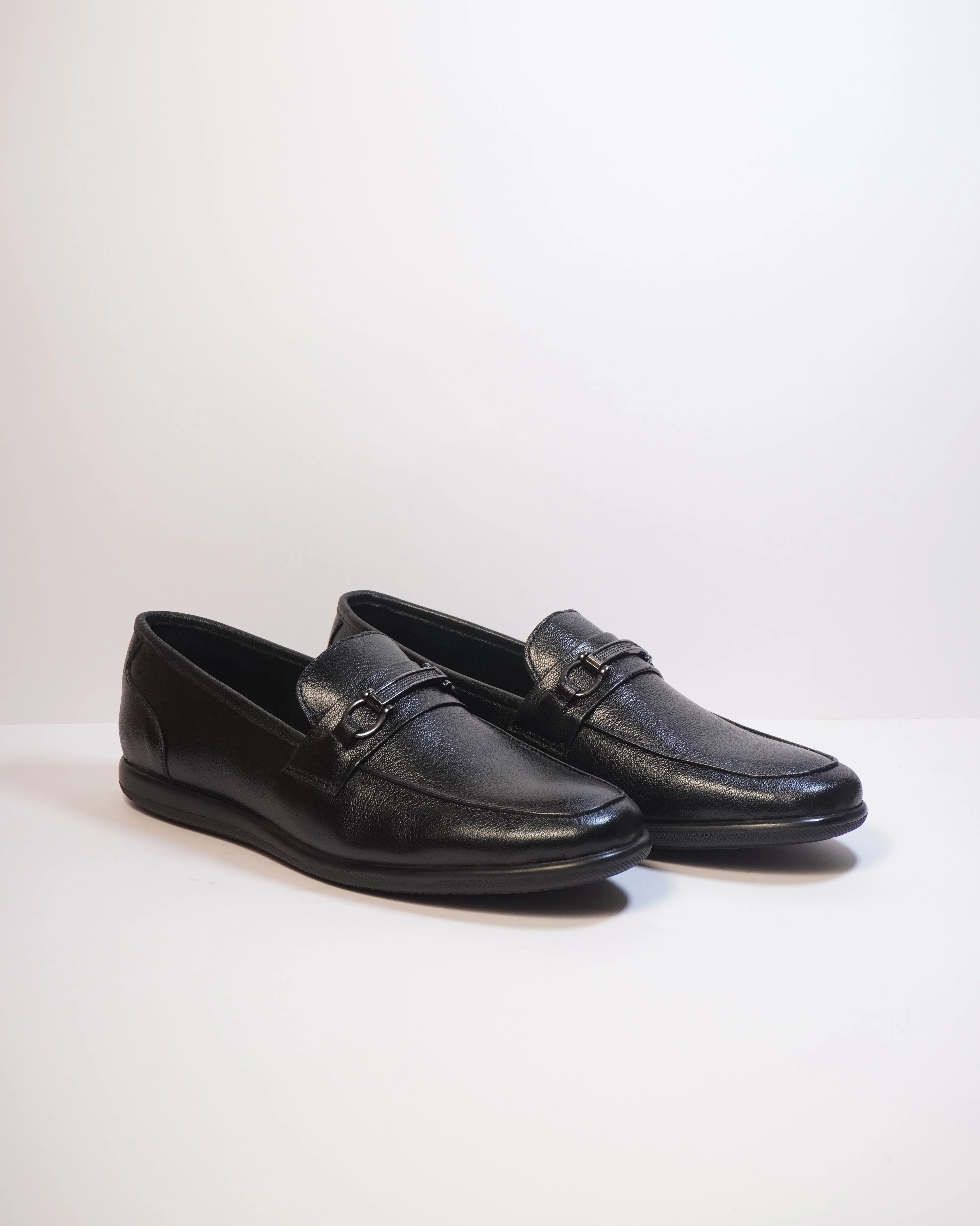 Buckle Super Soft Loafers Black