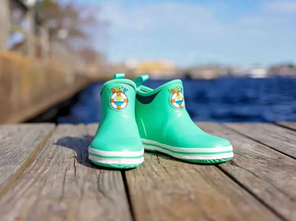 Buoy Boots Children's Deck Boot- Seafoam (BB112)