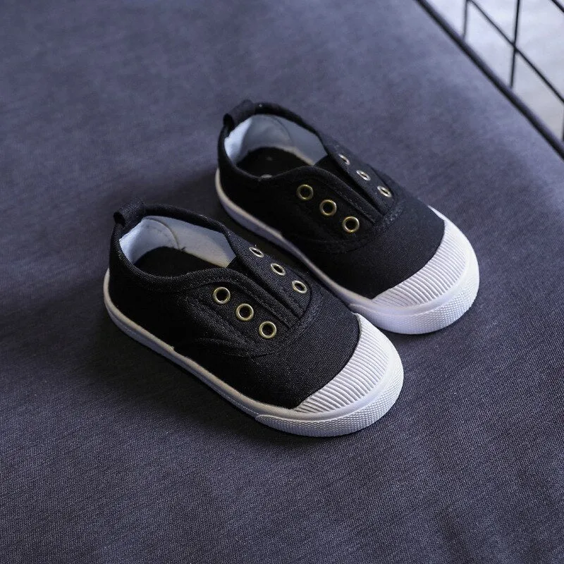 Candy Color Children Canvas Shoes Sneakers Comfortable Flat School Shoes