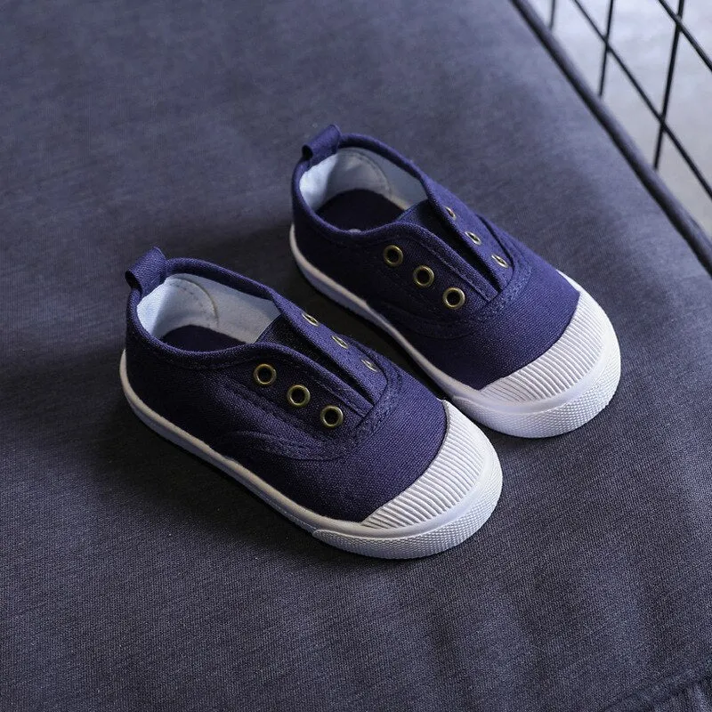 Candy Color Children Canvas Shoes Sneakers Comfortable Flat School Shoes
