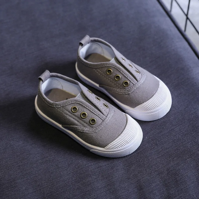 Candy Color Children Canvas Shoes Sneakers Comfortable Flat School Shoes
