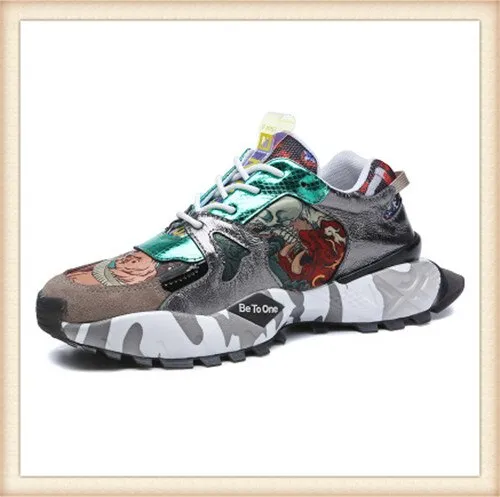 Casual Shoes Men Breathable Sneakers High Quality Adults Masculino New Trend Fashion 3D Print Matching Zapatilla 4#15/20D50