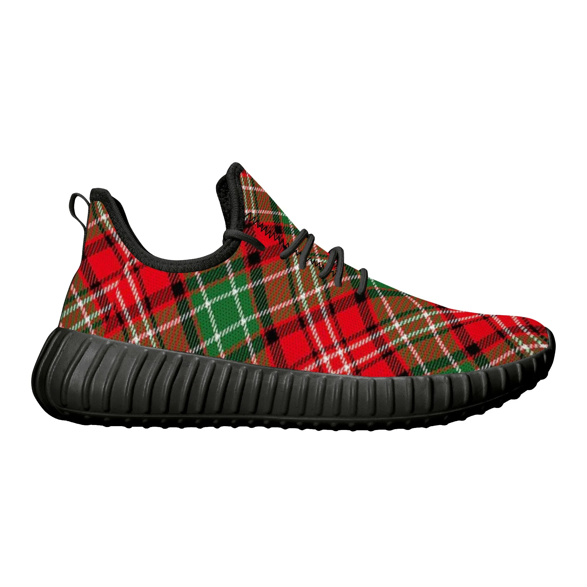 Christmas Plaid Low Cut Running Sneaker