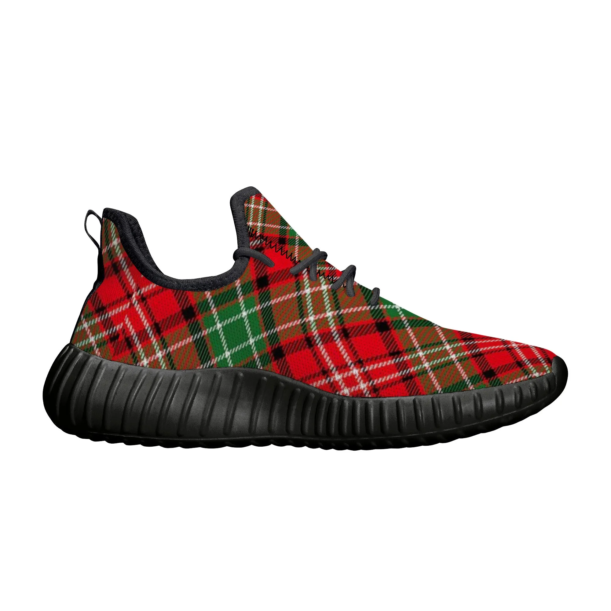 Christmas Plaid Low Cut Running Sneaker