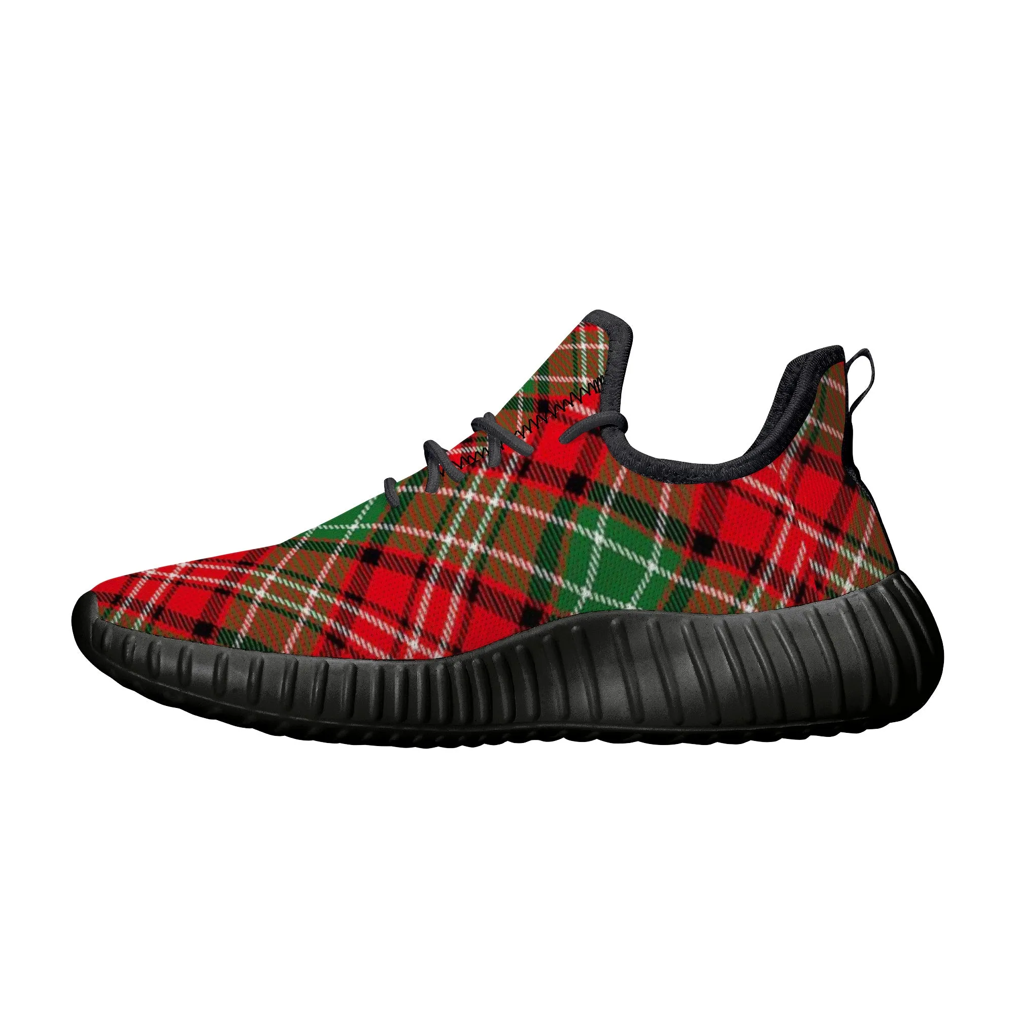 Christmas Plaid Low Cut Running Sneaker