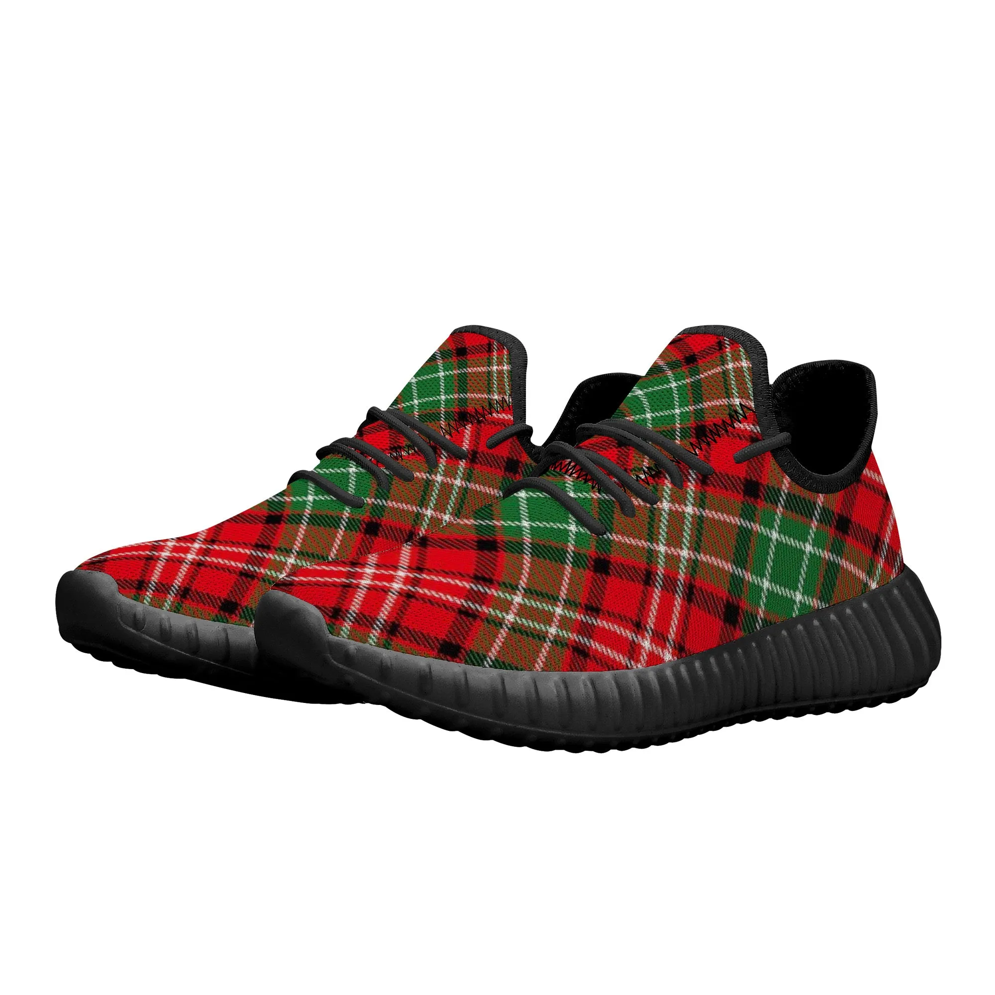 Christmas Plaid Low Cut Running Sneaker