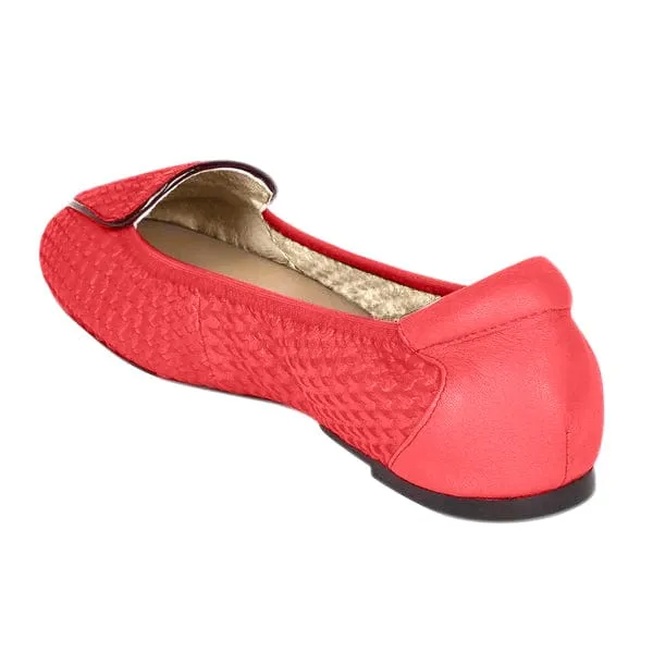 Clapham - Coral Woven Leather Loafers