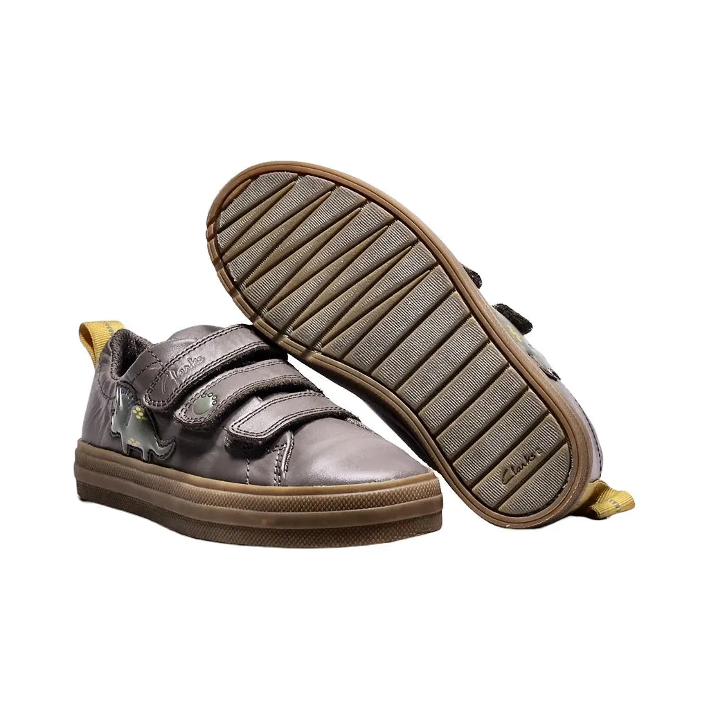 Clarks Sneakers Leather Brown Colour For Kids