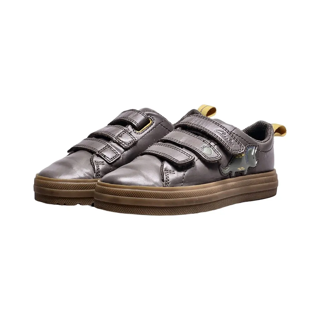 Clarks Sneakers Leather Brown Colour For Kids