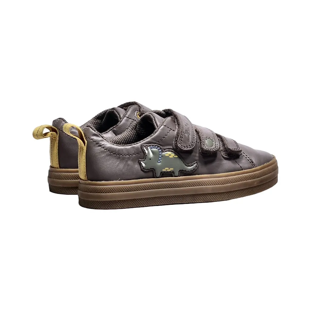 Clarks Sneakers Leather Brown Colour For Kids
