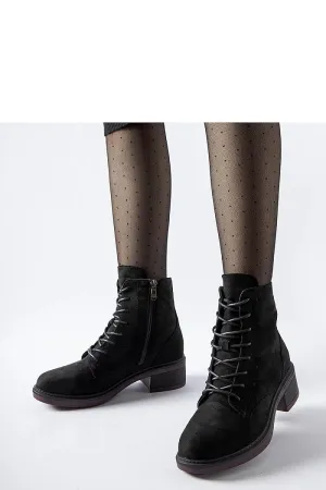 Classic black ankle heel boots