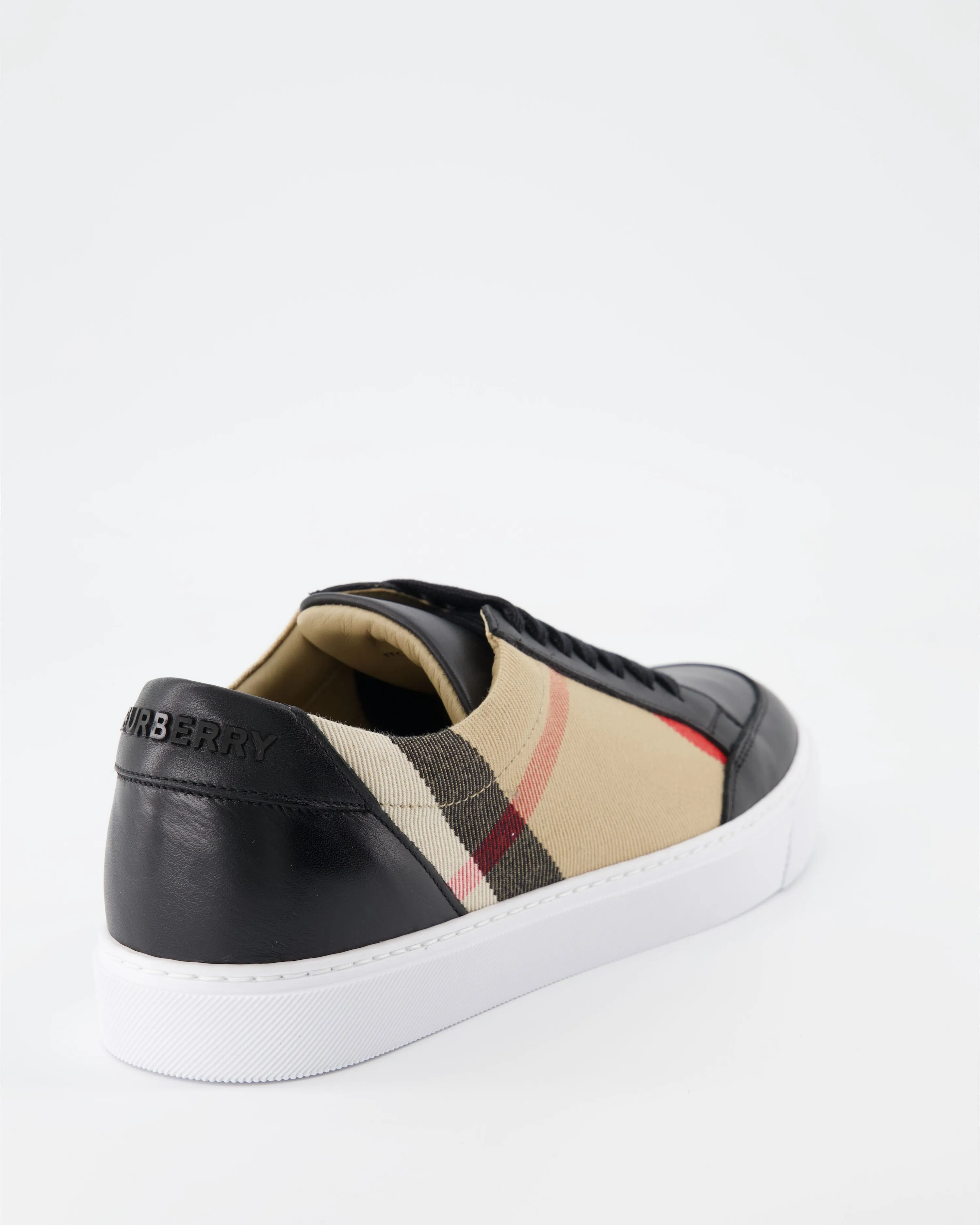 Classic Checked Leather Sneakers