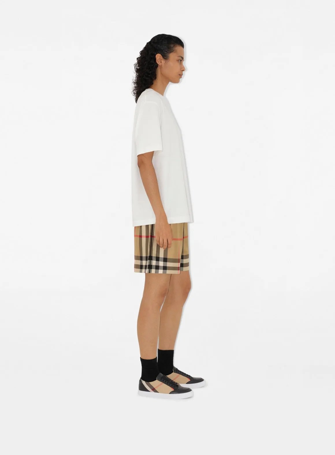 Classic Checked Leather Sneakers