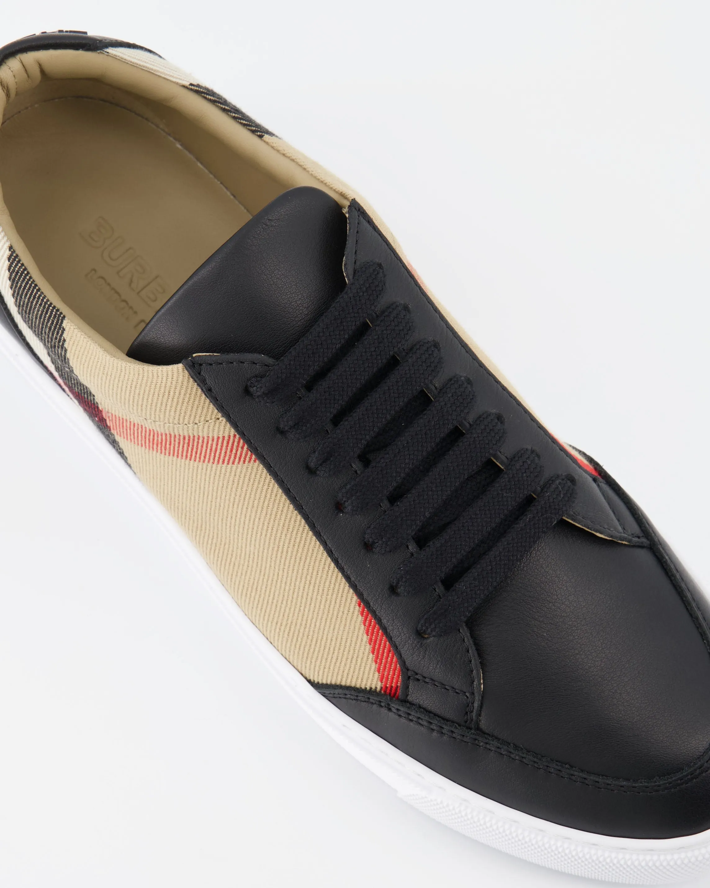Classic Checked Leather Sneakers