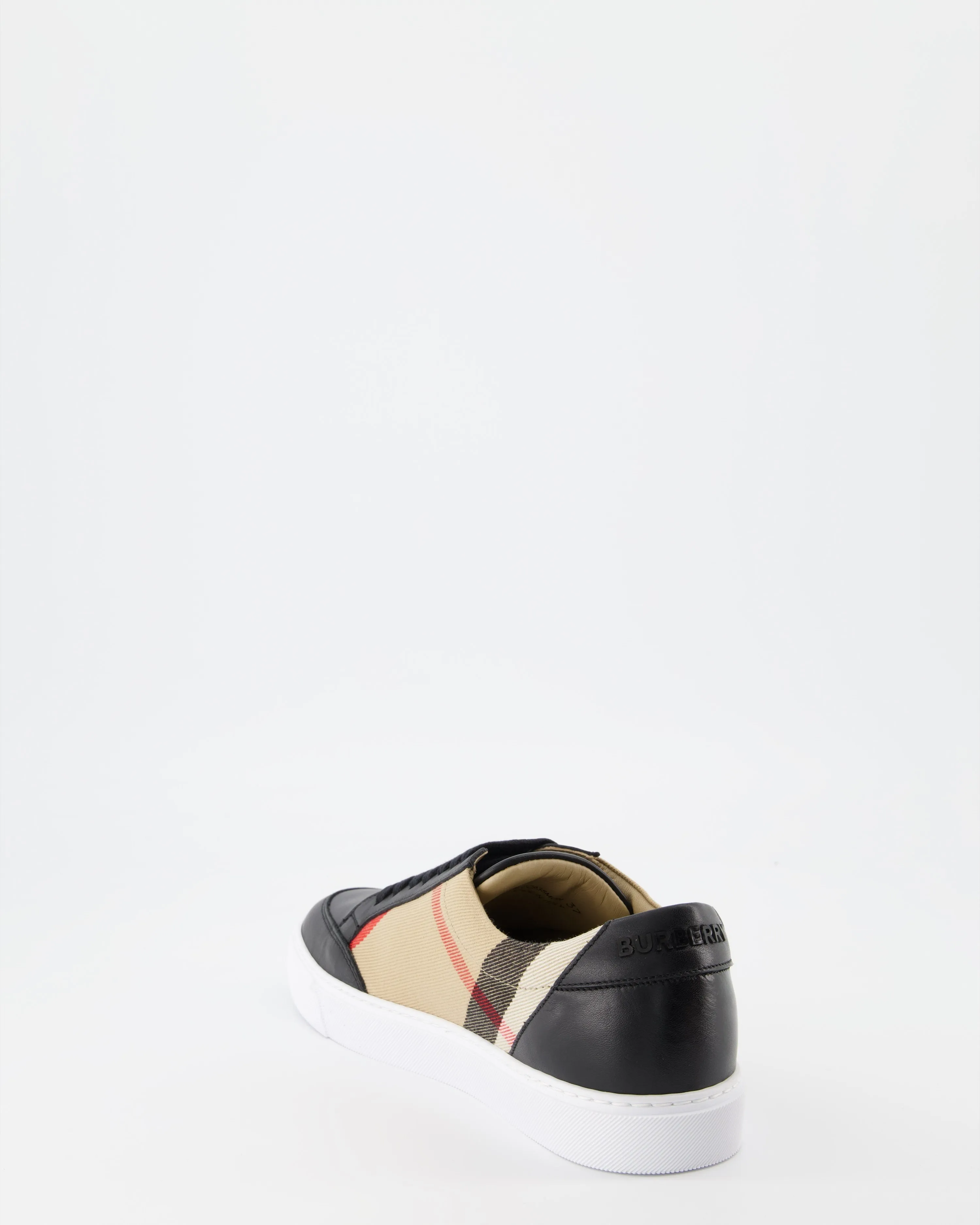 Classic Checked Leather Sneakers