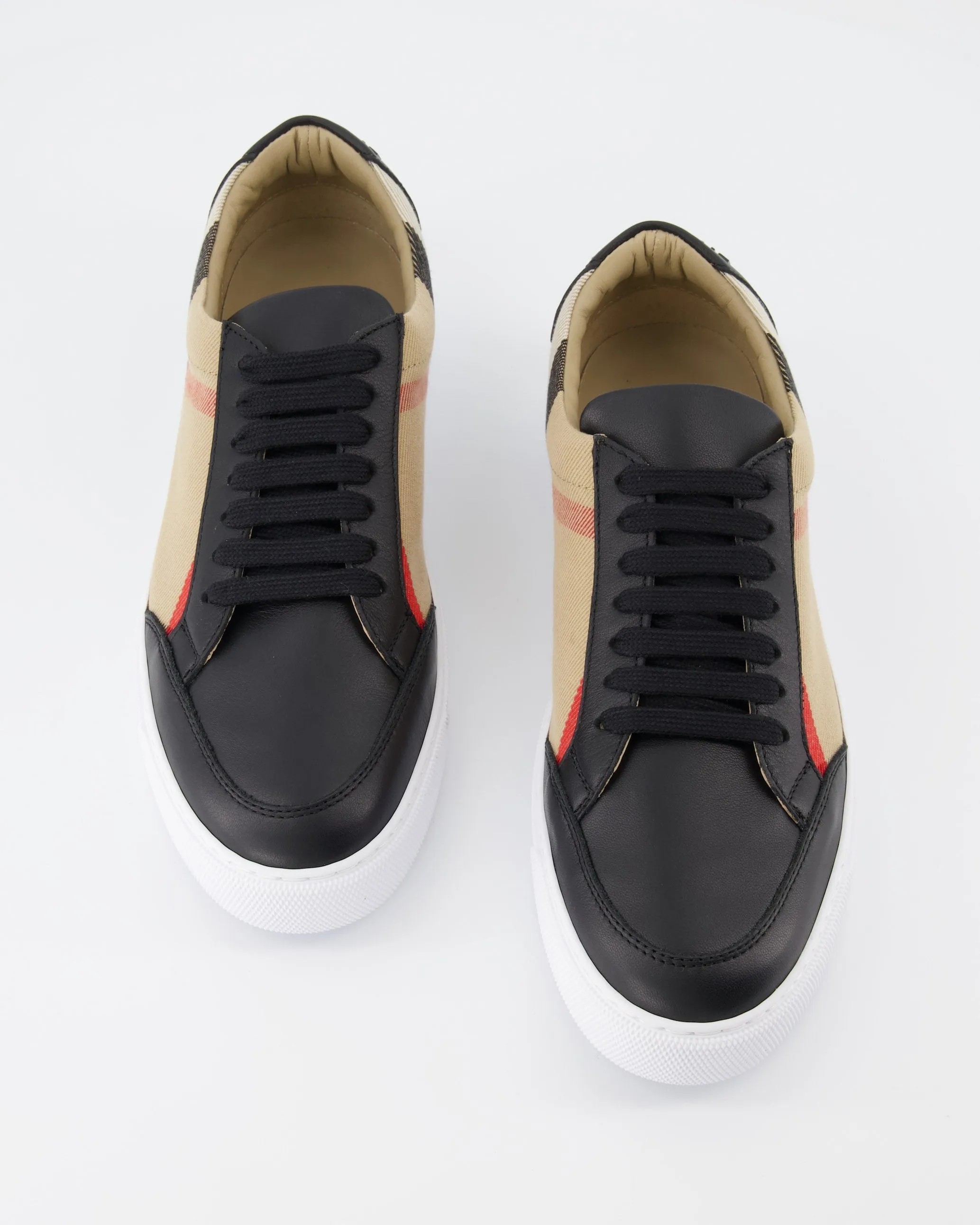 Classic Checked Leather Sneakers
